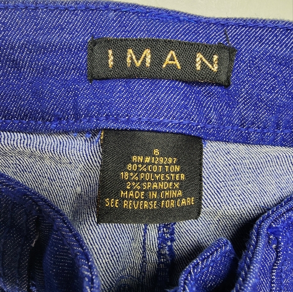 Iman Global Chic Slip Into Slim Ankle Zipper Denim Jeans - Size 6 NWT - Picture 4 of 8